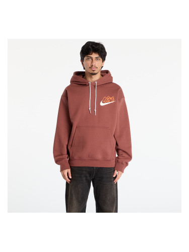 Суитшърт Nike Solo Swoosh Men's Fleece Hoodie Red Sepia XS