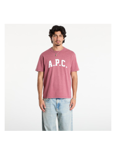 Тениска A.P.C. T-Shirt Marcus Rouge Fonce Blanc XL