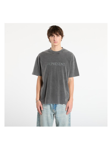 Тениска REPRESENT Embroidered Serif Logo T-Shirt Vintage Grey L