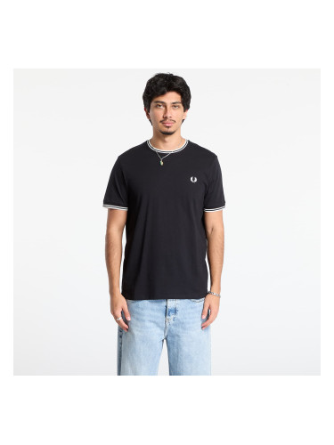 Тениска FRED PERRY Twin Tipped T-Shirt Black XXL