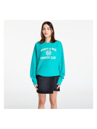 Суитшърт Sporty & Rich Varsity Crest Soft Crewneck UNISEX Spring Green XS