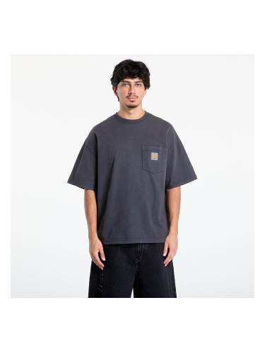 Тениска Carhartt WIP S/S Hudson Pocket T-Shirt UNISEX Black Chalk Wash XS