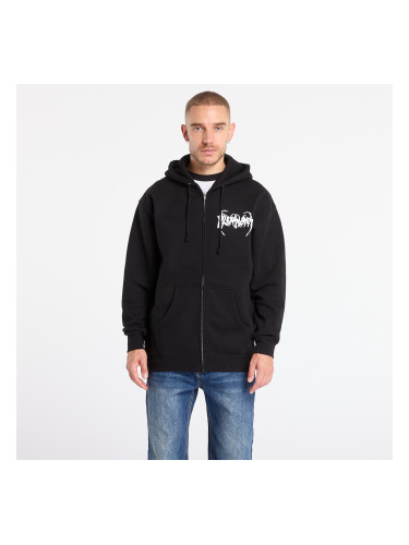 Суитшърт PLEASURES Pond Zip Hoodie Black L