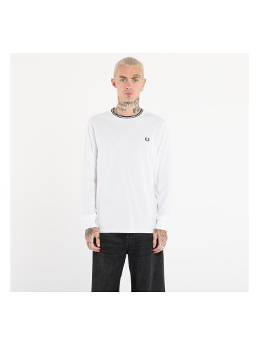 Тениска FRED PERRY Ls Twin Tipped T-Shirt White XL