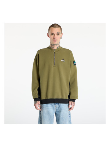 Суитшърт adidas Equipment Blocked Half-Zip Focus Olive L