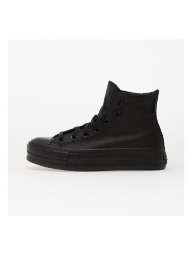 Сникърси Converse Chuck Taylor All Star Lift Platform Leather Hi Black/ Black/ Black EUR 36