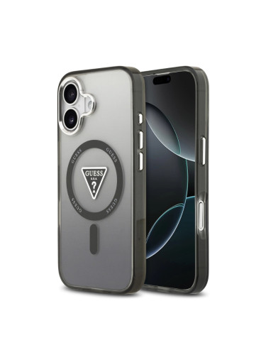 Оригинален кейс Guess IML Gradient Triangle Logo, За iPhone 17 (6.3), Черен