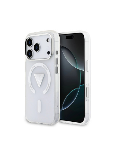 Оригинален кейс Guess IML Gradient Triangle Logo, За iPhone 17 Pro (6.3), Прозрачен