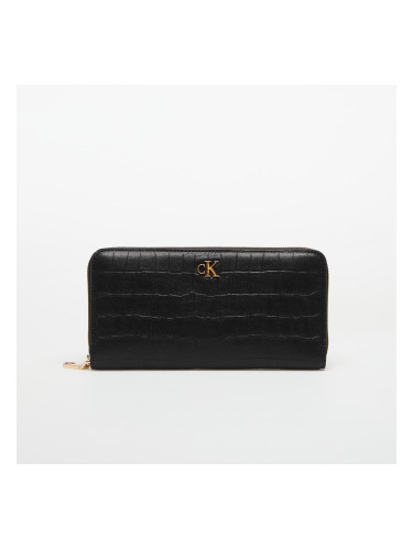 Портфейл Calvin Klein Croc Long Zip Aro Wallet Black Universal