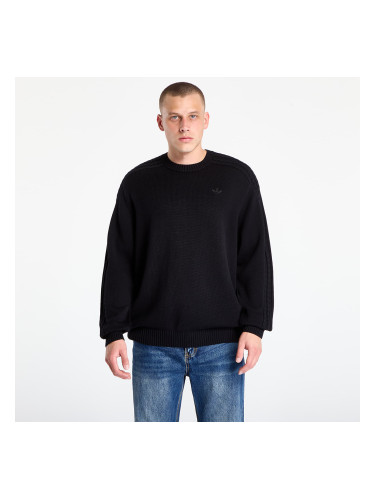 Пуловер adidas Premium Essentials Knit Crewneck Black/ Semi Lucid Fuchsia S