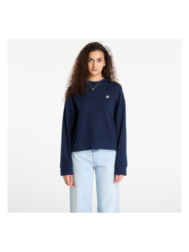 Суитшърт Tommy Hilfiger Script Pique Sweatshirt Blue XS