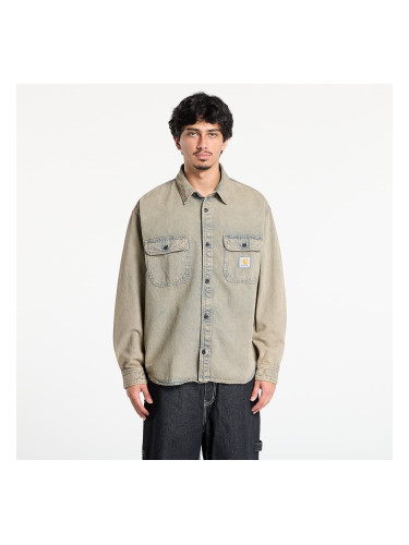 Риза Carhartt WIP Tigan Shirt Jac Blue/ Leather Garment Dyed M