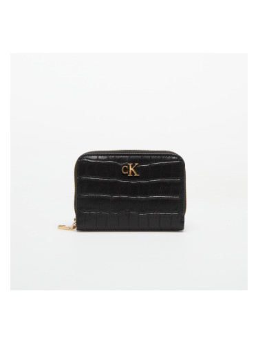 Портфейл Calvin Klein Croc Medium Flap Wallet Black Universal