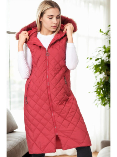 Z9718 DEWBERRY WOMEN'S VEST-BURGUNDY