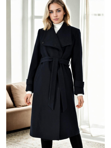 Z9645 DEWBERRY WOMEN'S COAT-NAVY BLUE