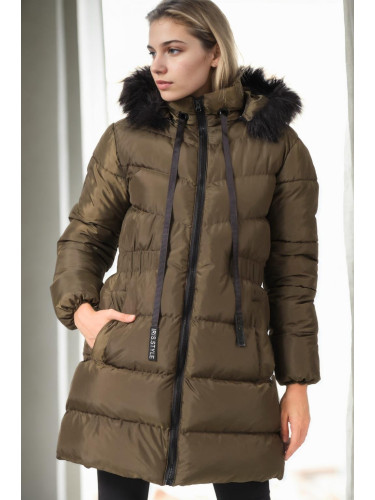 Z9764 DEWBERRY WOMEN'S COAT-KHAKI