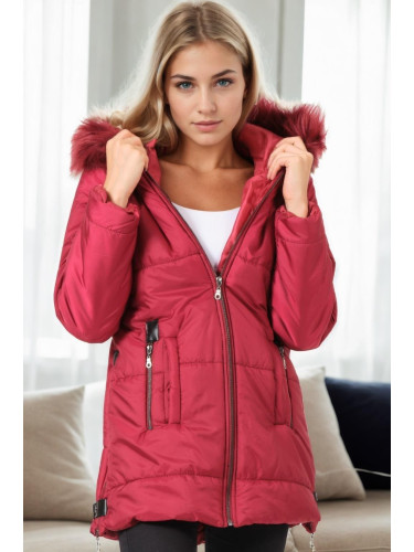 Z9668 DEWBERRY WOMEN'S COAT-BURGUNDY