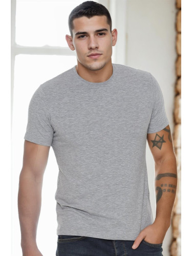 T9569 DEWBERRY MEN'S BICYCLE COLLAR T-SHIRT-GREY