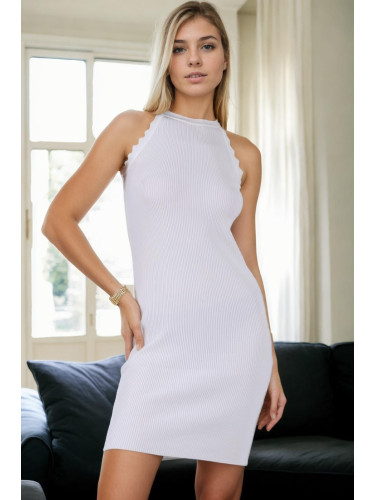 Z9012 DEWBERRY WOMEN'S DRESS-WHITE