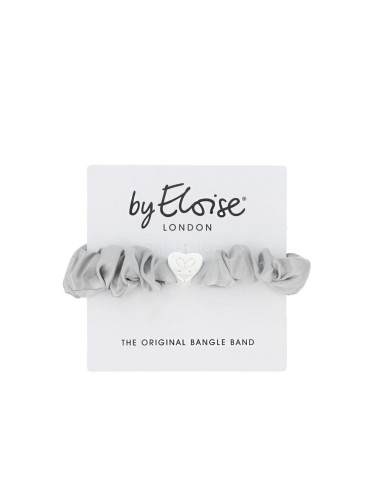By Eloise London Silk Scrunchie Silver Heart Ластик за коса за жени 1 бр Нюанс Moonlight
