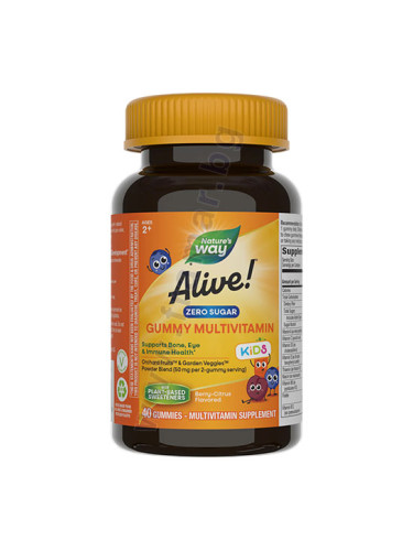 АЛАЙВ МУЛТИВИТАМИНИ ЗА ДЕЦА желирани таблетки без захар * 40