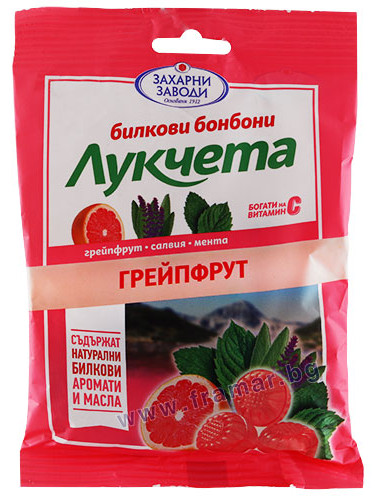 БОНБОНИ ЛУКЧЕТА С ГРЕЙПФРУТ 75 г