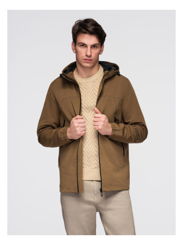 Ombre Men's lightweight jacket with waterproof coating and hood
