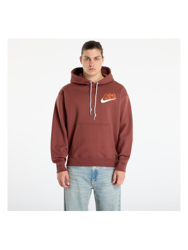 Суитшърт Nike Solo Swoosh Men's Fleece Hoodie Red Sepia XS