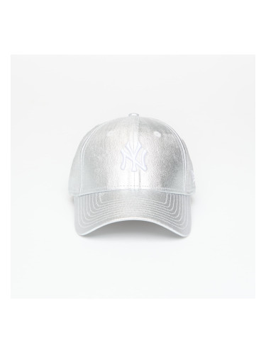 Шапка New Era New York Yankees Womens MLB 9FORTY Adjustable Cap Metallic Silver Universal