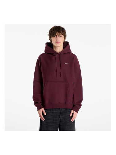 Суитшърт Nike Solo Swoosh Men's Pullover Hoodie Burgundy Crush/ Burgundy Crush/ White XS