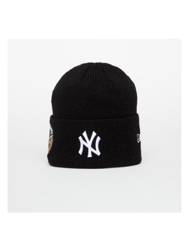 Шапка New Era Knit Medium MLB Ws Beanie New York Yankees Black/ White Universal