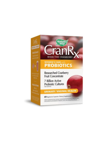 CranRx® Women`s Care with probiotics с червена боровинка + 7 млрд. акт. пробиотици х 60 капсули Natu