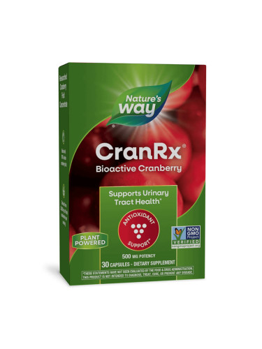CranRx® Bioactive Cranberry/ Червена боровинка 500 mg х 30 капсули Nature’s Way