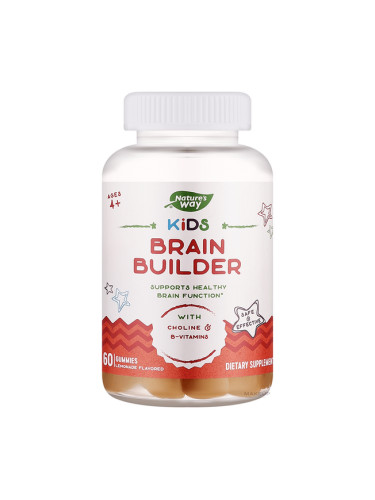 Детска формула за стимулиране на мозъчната дейност - Kids Brain Builder, 60 желирани таблетки