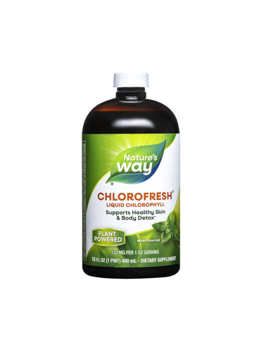 ХЛОРОФРЕШ Течен хлорофилен комплекс (с ментов вкус) 473 ml | Nature’s Way