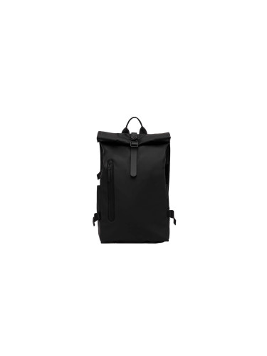Rains Rolltop Rucksack Large W3 Black Unisex - Раници и чанти Rains - Черен - 14590-01-One-size - Size: One size