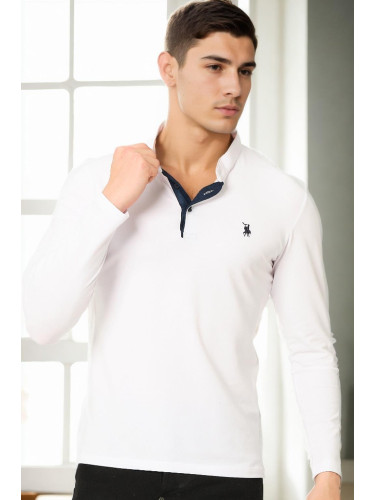 V4009 DEWBERRY MEN'S SWEATSHIRT-WHITE 1