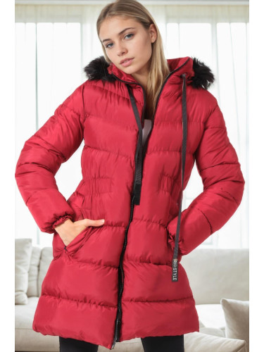 Z9764 DEWBERRY WOMEN'S COAT-BURGUNDY