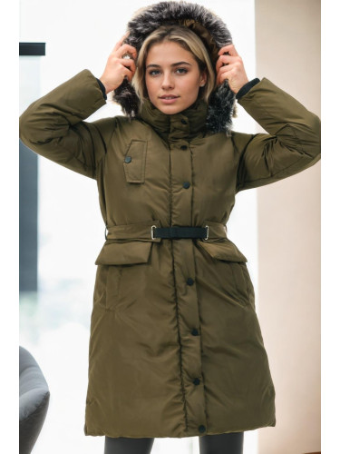 Z9774 DEWBERRY WOMEN'S COAT-KHAKI