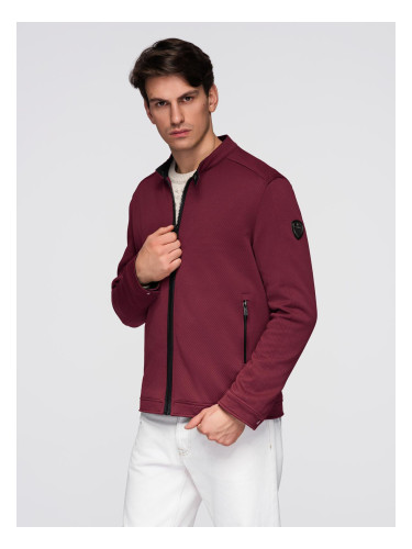 Ombre Men's structured fabric biker jacket