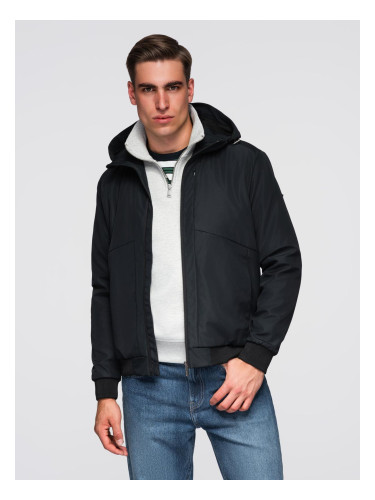 Ombre Men's lightweight jacket with mesh lining and hood