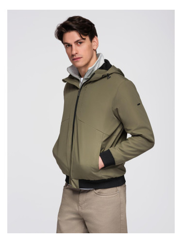 Ombre Men's lightweight jacket with hood and mesh lining
