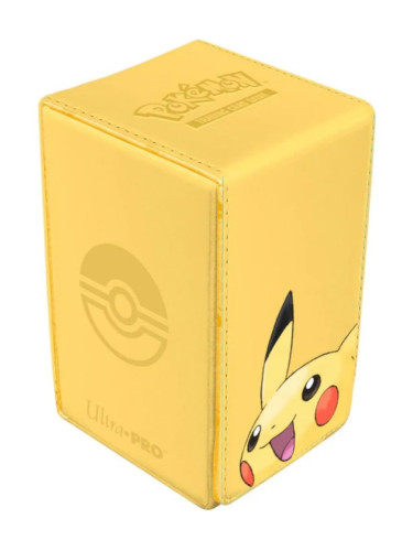  Кутия за съхранение на карти Ultra Pro - Pokemon TCG: Pikachu Alcove Tower Deck Box (100 бр.)