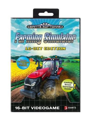 Игра Farming Simulator 16-Bit: Limited Green Cartridge Edition (Sega Mega Drive/Genesis + Digital PC код)