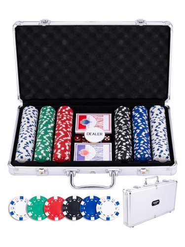  Комплект за покер - 300 покер чипа (куфар)