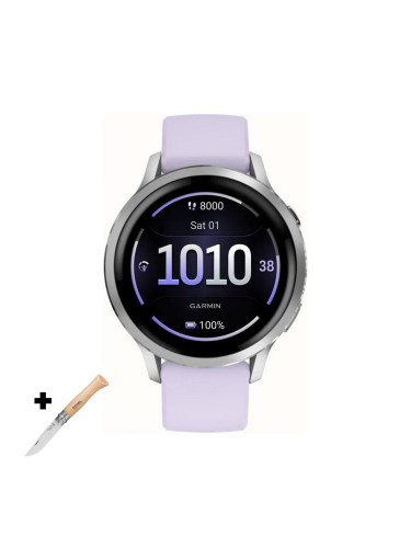 Смарт часовник Garmin Venu 4 Amoled 41 мм Gorilla 3 Silver/Periwinkle 010-03013-01