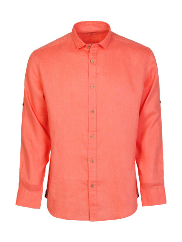 Мъжка коралова риза от лен