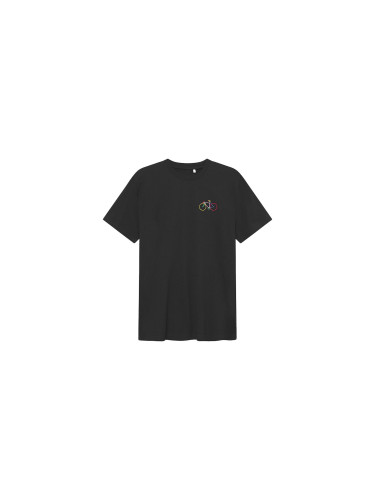 Dedicated T-shirt Stockholm Small Paper Cut Bike Black Мъже - Тениски Dedicated - Черен - 22811-XL - Size: XL