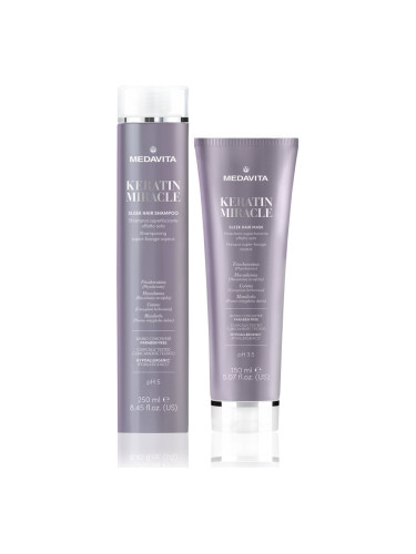 Medavita Keratin Miracle комплект за изглаждане и подхранване на непокорна коса