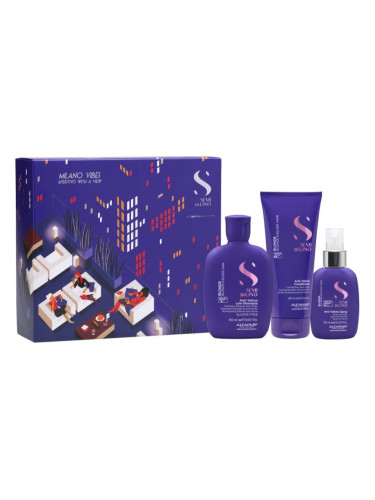 Alfaparf Milano Semi di Lino Blonde Holiday Kit подаръчен комплект за блонд коса и коса с кичури 3 бр.